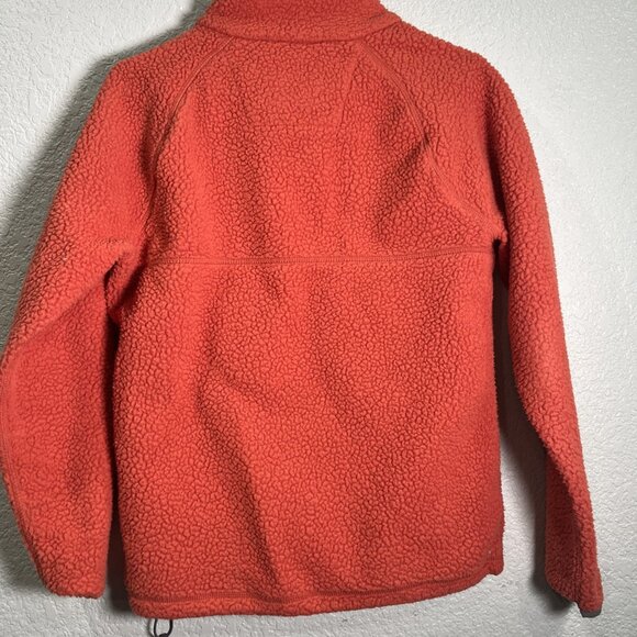 Carhartt Jacket Womens XS Orange Relaxed Fleece Pullover Sherpa 1/4 Snap Outdoor - Picture 4 of 9